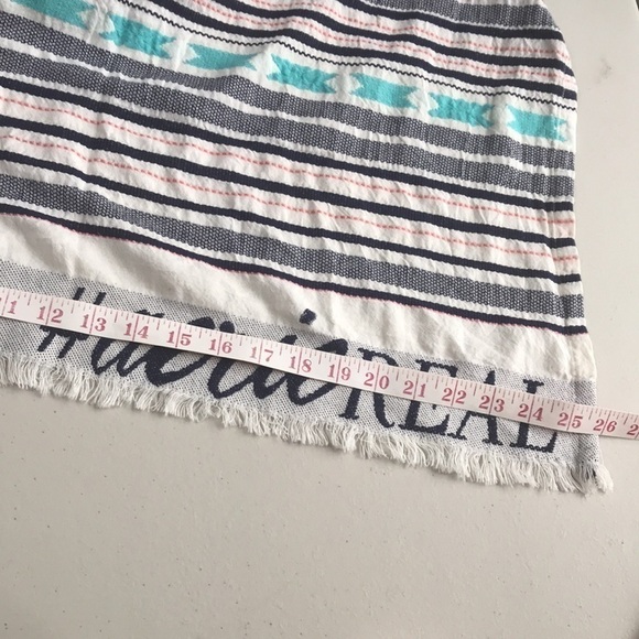 AERIE striped blanket scarf embroidered - Picture 6 of 6